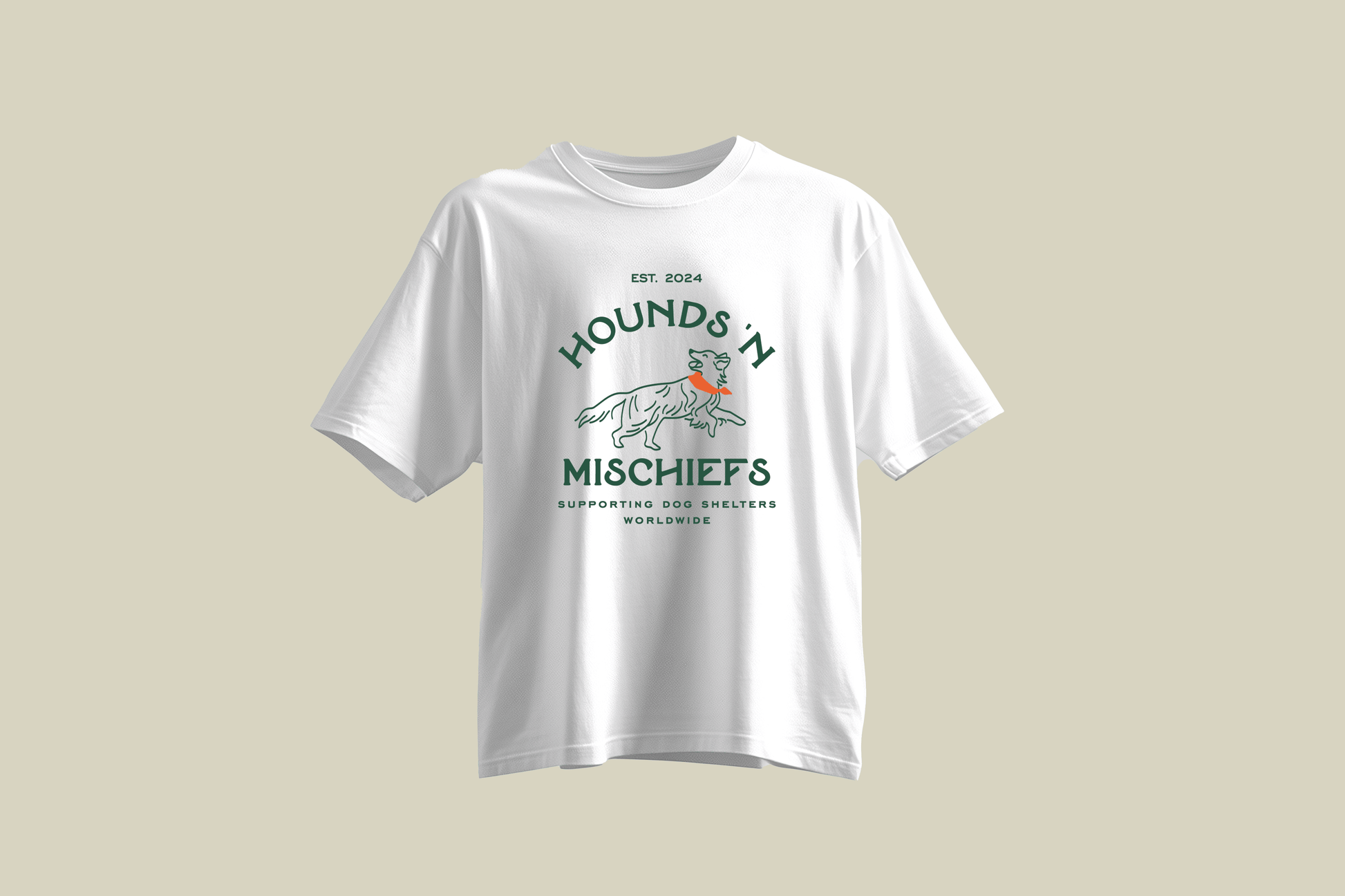  Hounds & Mischiefs Oversized Crew Neck T-shirt  
