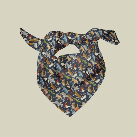  Hounds & Mischiefs Zoo Print Dog Bandana  