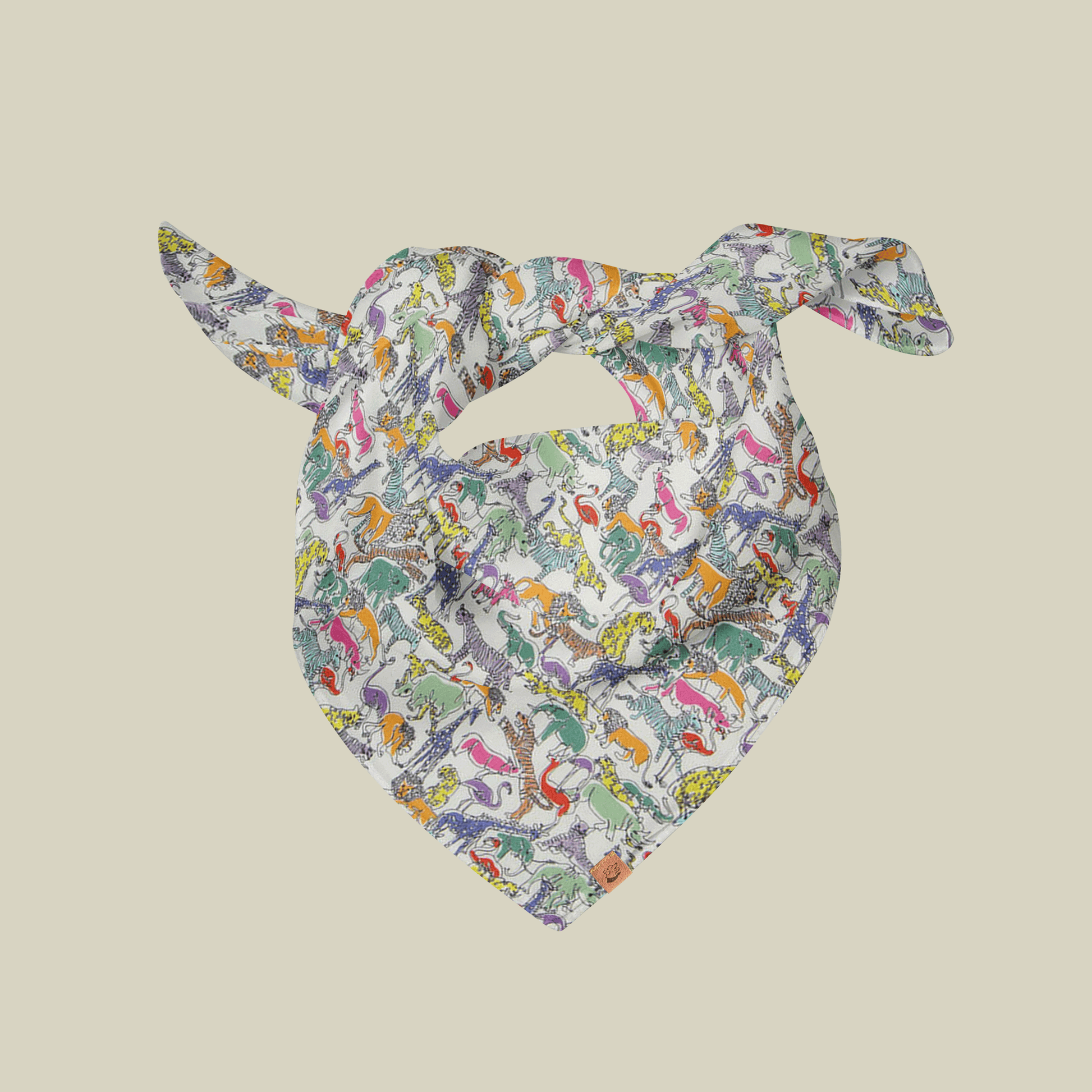  Hounds & Mischiefs Zoo Print Dog Bandana  