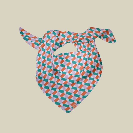  Hounds & Mischiefs Hexagon Print Dog Bandana  